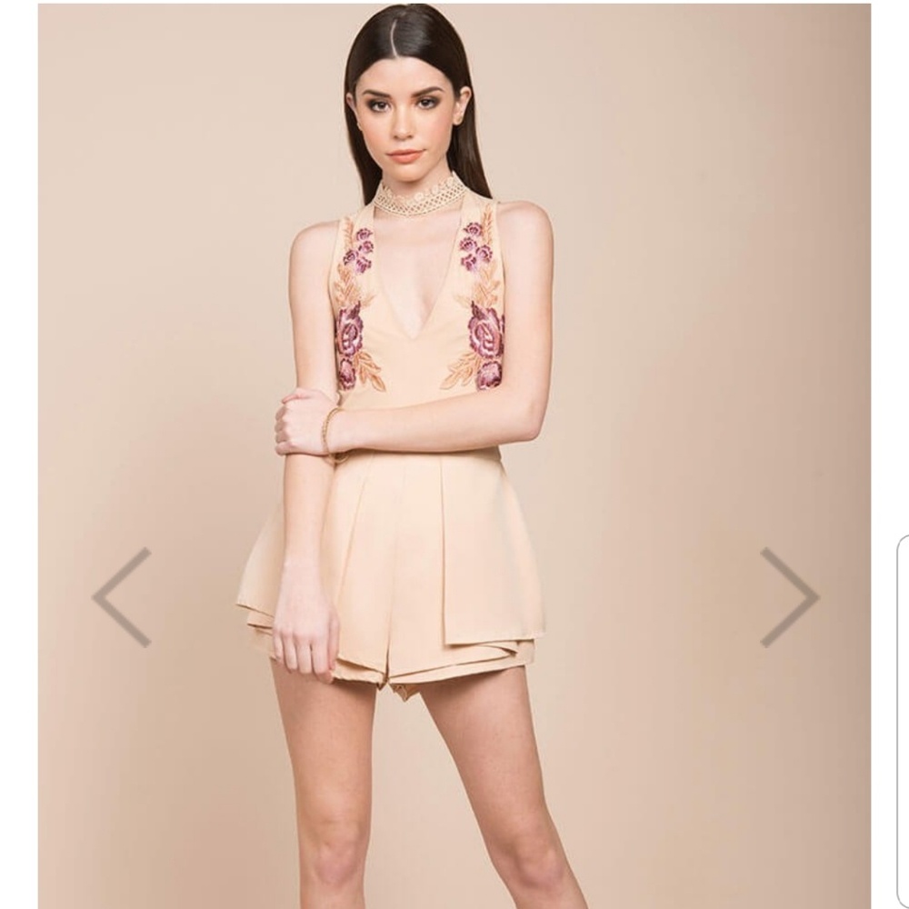 Embroidered Romper